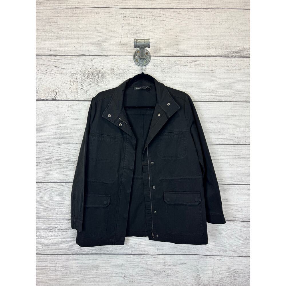 Doe And Rae Women's Black Faded Military Utility Jacket Size Small